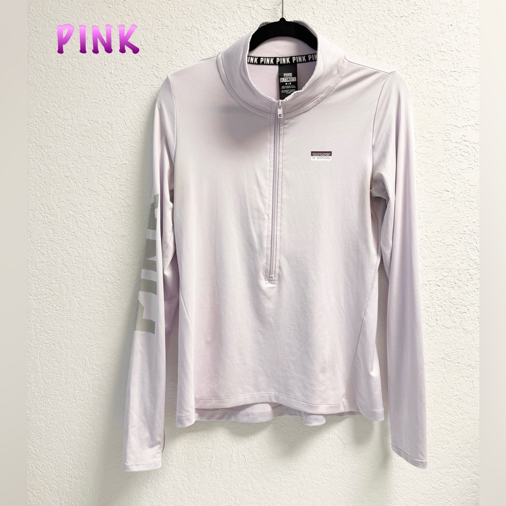PINK Violet Quarter Zip Track Jacket Womans Med